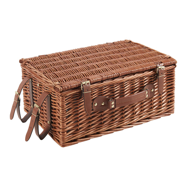 Picknickmand Brindisi 4-persoons picknickset geel wit casa.pro