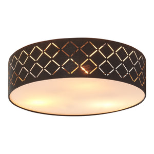 Plafondlamp Bay 3-lichts Ø45 cm zwart en wit E27 lux.pro