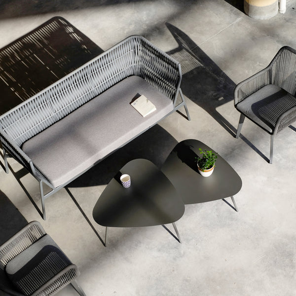 Salontafel set Aymavilles 2-delig tuintafels antracietgrijs casa.pro