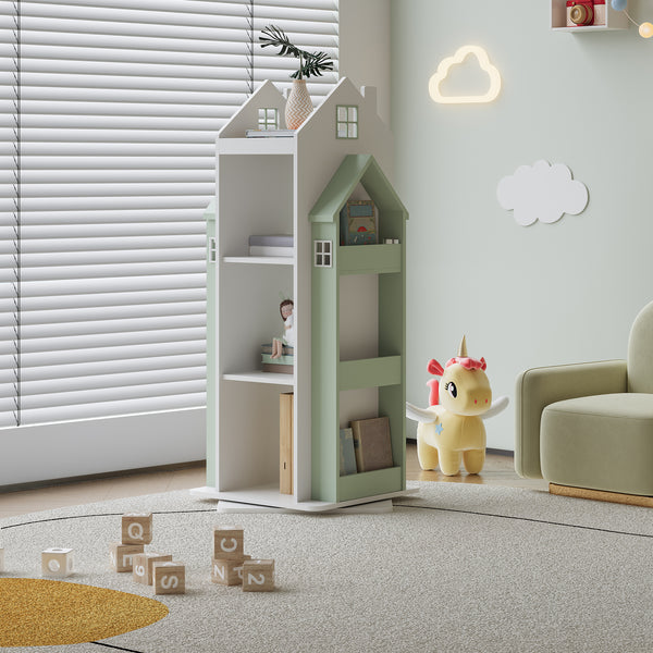 Kinderkast Vipsali 108x40x40 cm mintgroen en wit [en.casa]