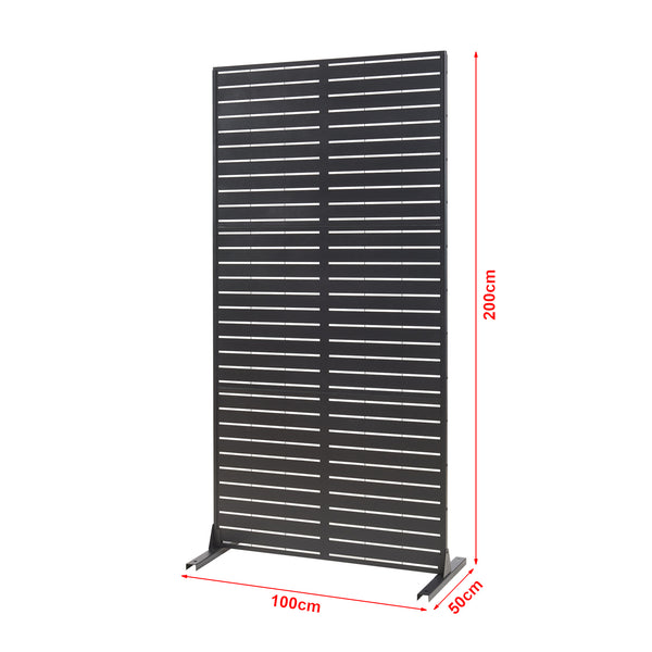 Scheidingswand Trolu zwart 200x100x50 cm casa.pro
