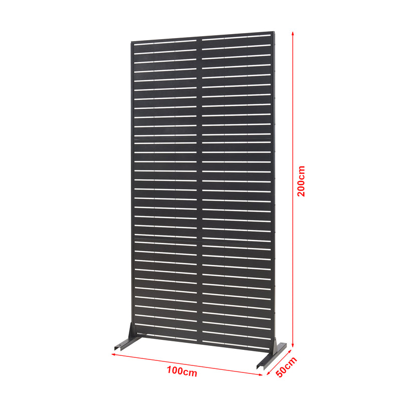 Maatschets Scheidingswand Trolu zwart 200x100x50 cm casa.pro