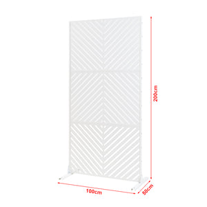 Scheidingswand Kekan wit 200x100x50 cm casa.pro