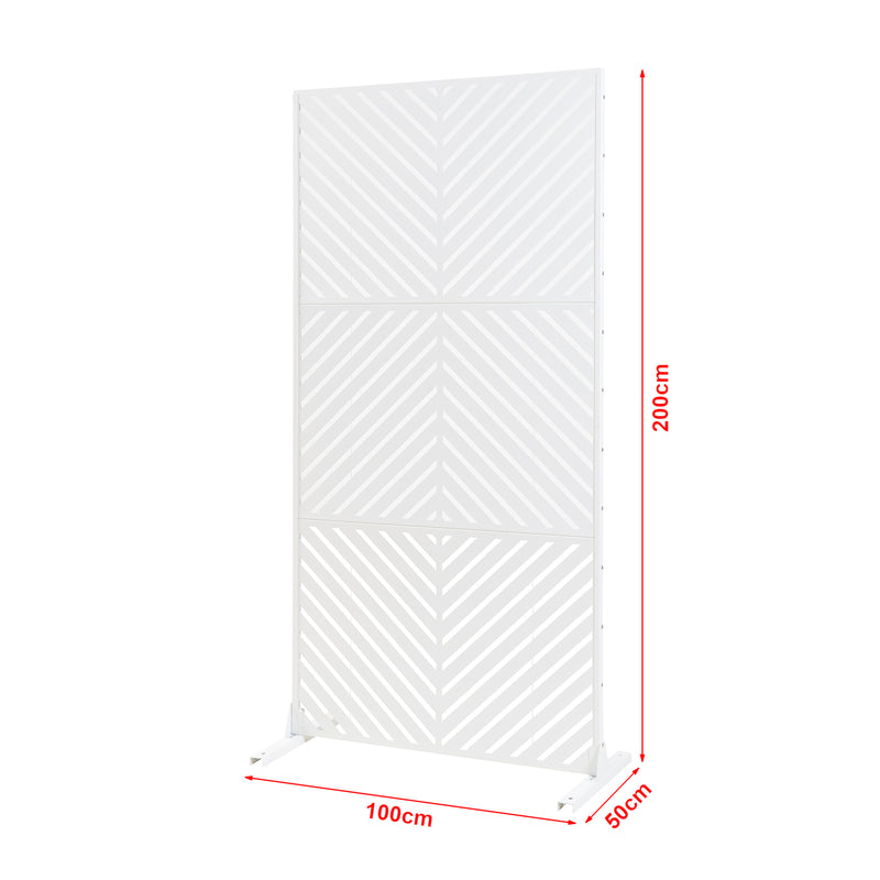 Maatschets Scheidingswand Kekan wit 200x100x50 cm casa.pro