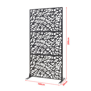 Scheidingswand Poskind zwart 200x100x50 cm casa.pro
