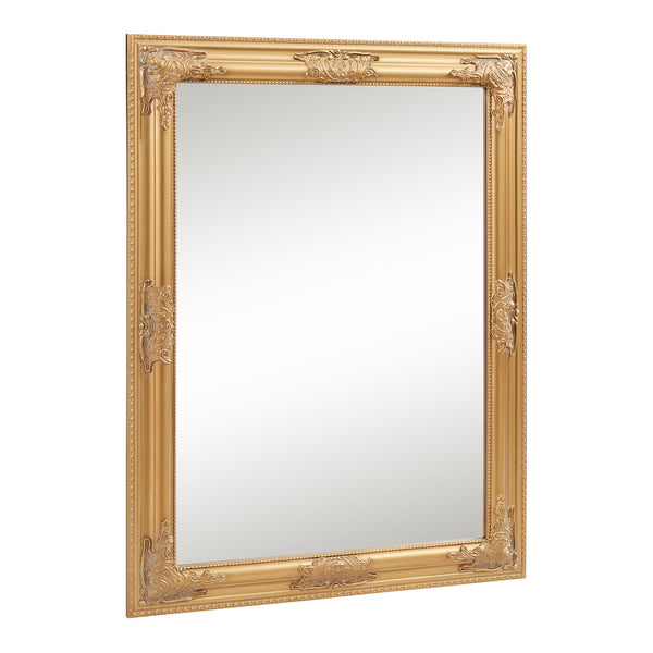 Wandspiegel Punkalaidun rechthoekig 80x60 cm goudkleurig [en.casa]