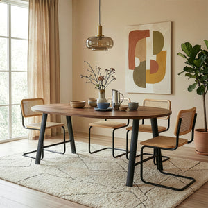 Tafelonderstel set Hullem A vorm 72x70 cm zwart [en.casa]