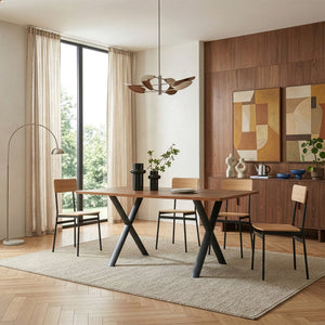 Tafelonderstel set van 2 Klixjö X vorm 72x70 cm zwart [en.casa]