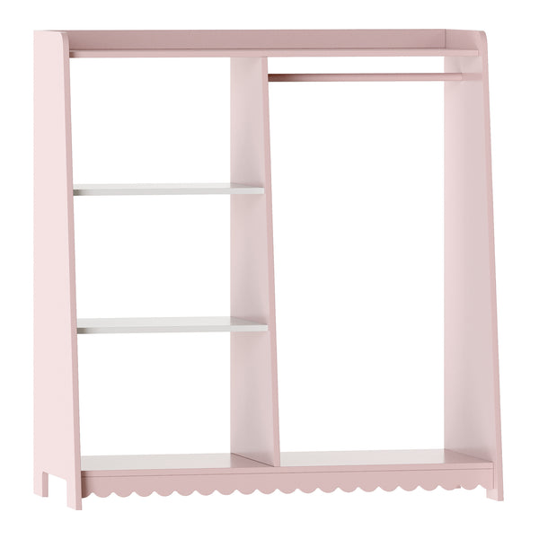 Kinderrek Vestnes 90x80x38 cm roze en wit [en.casa]