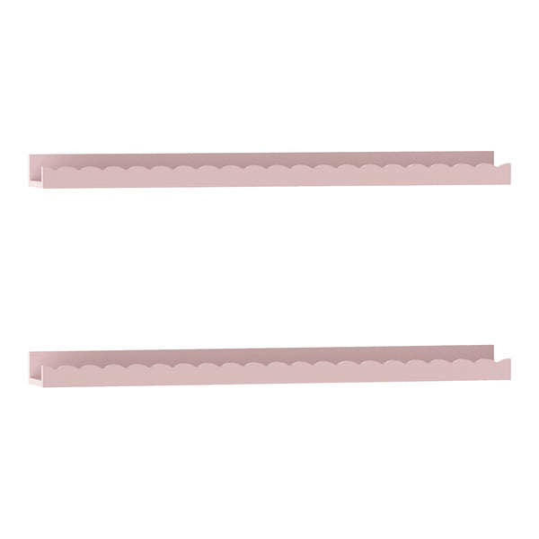 Wandplankenset Vestnes 2-delig 60x10x5 cm roze [en.casa]