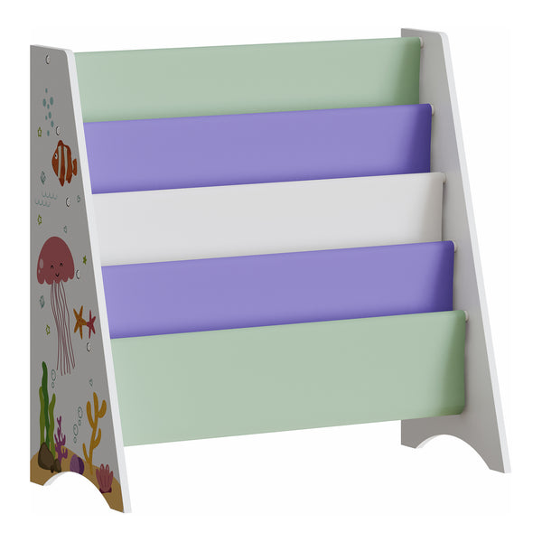 Kinderboekenkast Hornnes Aqua Dream motief 60x62x28 cm [en.casa]