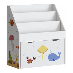 Kinderrek Aarnskona wit met Aqua Dream motief [en.casa]