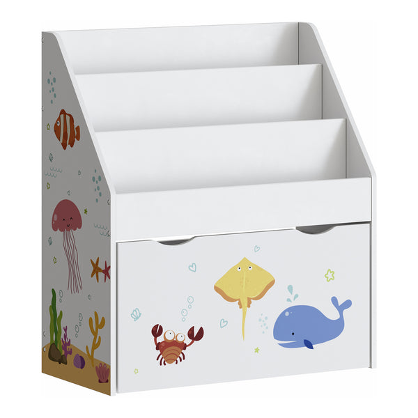 Kinderrek Aarnskona wit met Aqua Dream motief [en.casa]