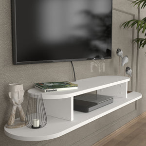 Tv meubel Targema zwevend wit 120x30x16 cm [en.casa]