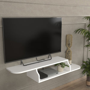 TV-meubel Kershaby zwevend 120x30x19 cm wit [en.casa]