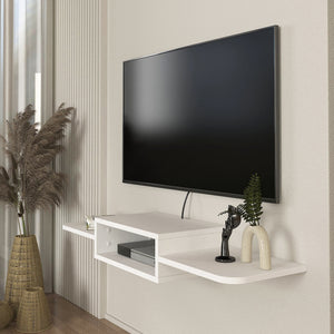 TV-meubel Tar zwevend 115x30x16 cm wit [en.casa]