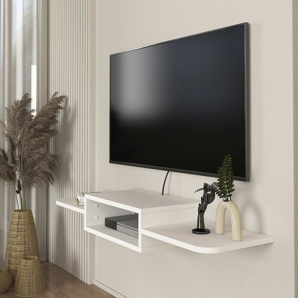 TV-meubel Tar zwevend 115x30x16 cm wit [en.casa]