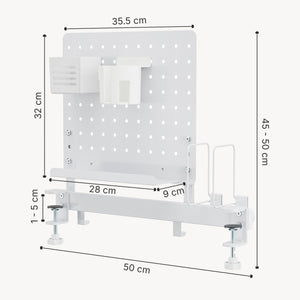 Bureau organizer Sauda 50x50 cm wit [en.casa]