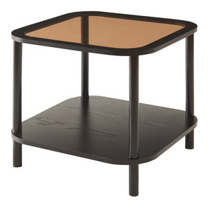 Salontafel Latama 51x51x45 cm zwart en brons [en.casa]