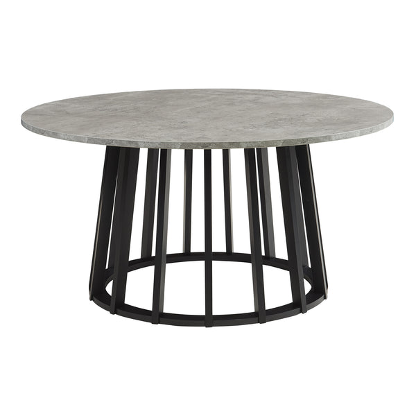 Salontafel Buzzard rond Ø90x45 cm betonkleurig en naturel [en.casa]
