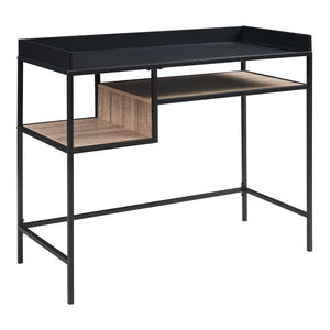 Bureau Belana 100x43x82 cm zwart en eikenkleurig [en.casa]