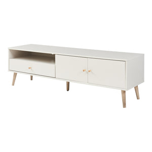 Tv-meubel Hallevil 150x39x45 cm wit [en.casa]