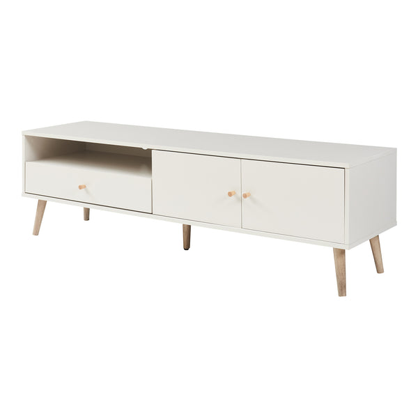 Tv-meubel Hallevil 150x39x45 cm wit [en.casa]