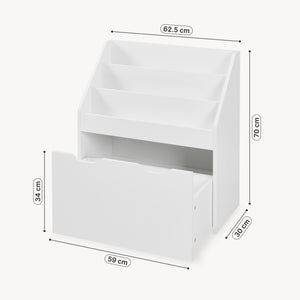 Kinderrek Sirlstalo 70x63x30 cm Wit [en.casa]