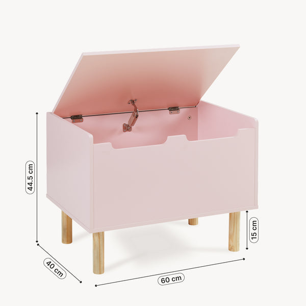 Speelgoedkist Virer 60x40x45 cm Roze [en.casa]