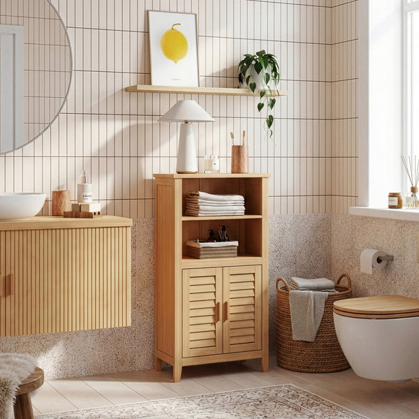 Bijzetkast Rirg 92x50x25 cm Bamboe Naturel [en.casa]