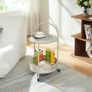 Serwagen Jässaatka staal 76x40 cm grijs [en.casa]