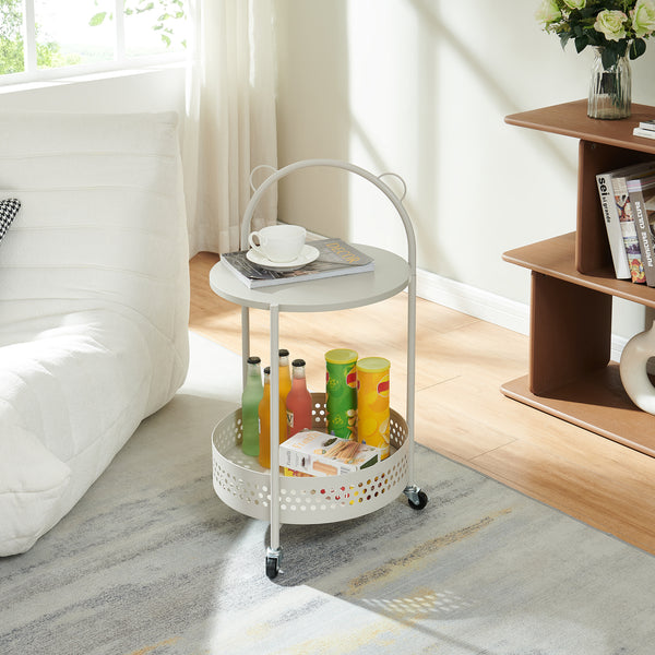 Serwagen Jässaatka staal 76x40 cm grijs [en.casa]