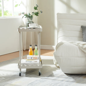 Serveerwagen Bolmanralu trolley 60x61x31 cm grijs [en.casa] 