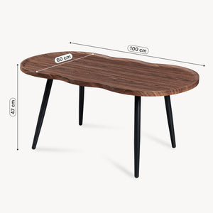 Salontafel Ken 100 x 60 x 47 cm walnootlook [en.casa]