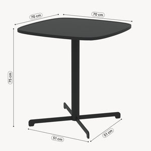 Outdoor bistrotafel Foggia 75x70x70 cm staal antracietgrijs [casa.pro]