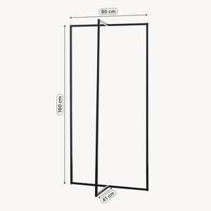 Kapstok Norjad 160x80x41 cm Metaal Zwart [en.casa]