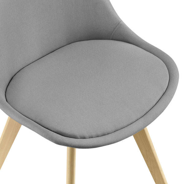 Eetkamerstoel Frederikstad 81x42x48 cm set van 2 stof en beuken - 4 varianten