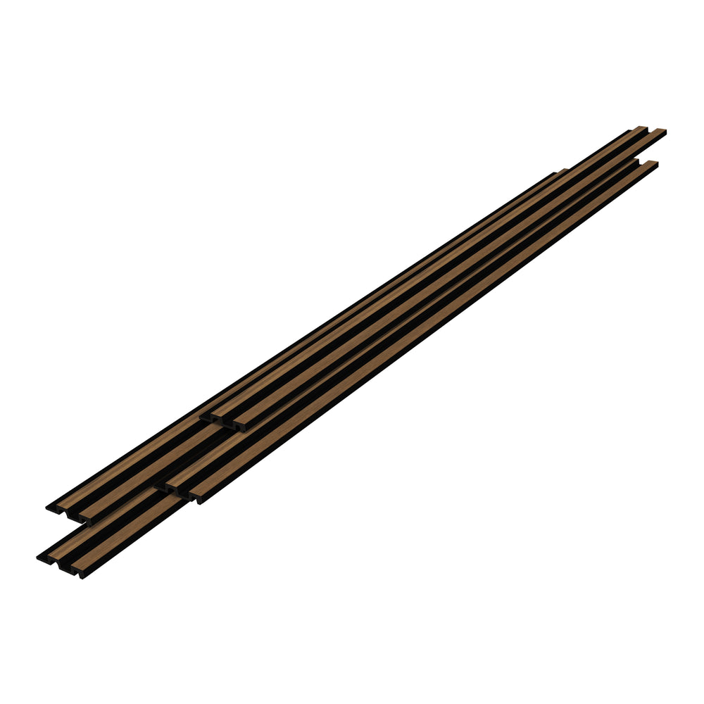 Wandpanelen Blaricum 3D set polystyreen 195x12 cm eikenkleurig NEU.HOLZ