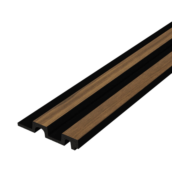 Wandpanelen Blaricum 3D set polystyreen 195x12 cm eikenkleurig NEU.HOLZ