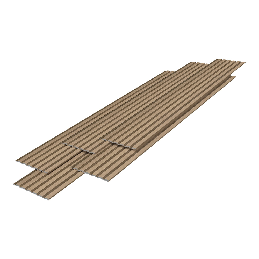 Wandpanelen Borger 3D set licht eikenkleurig 195x30 cm NEU.HOLZ