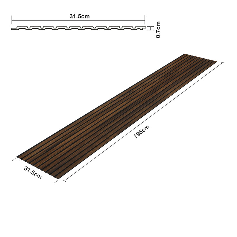 Maatschets Wandpanelen 3D set van 6 polystyreen 195x31,5 cm NEU.HOLZ