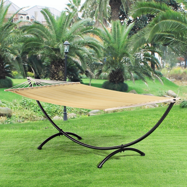 Hangmatstandaard staal 290x90x100 cm max 130 kg zwart