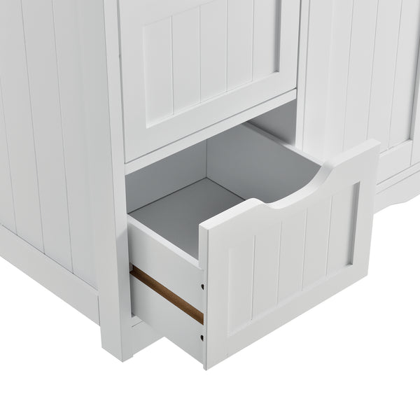 [en.casa] Badkamerkast Locust 81x55x30 cm MDF wit
