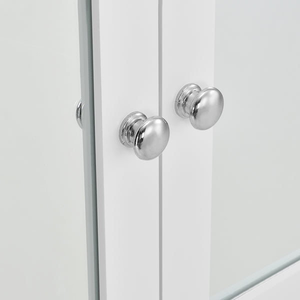 Badkamerkast met spiegel spiegelkast 58x56x13 cm wit