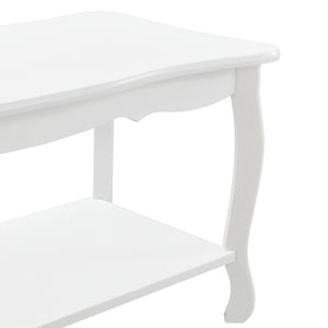 Salontafel Rome met 1 plank MDF en grenen 87,5x40x42 cm wit