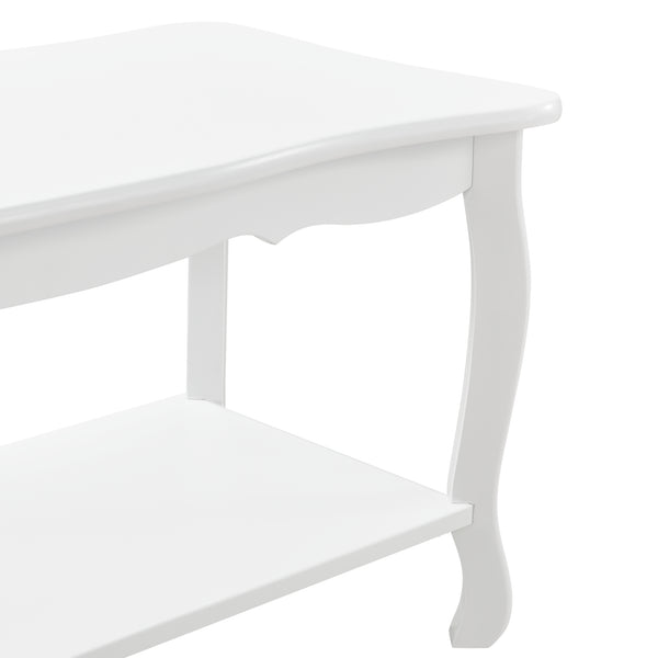 Salontafel Rome met 1 plank MDF en grenen 87,5x40x42 cm wit