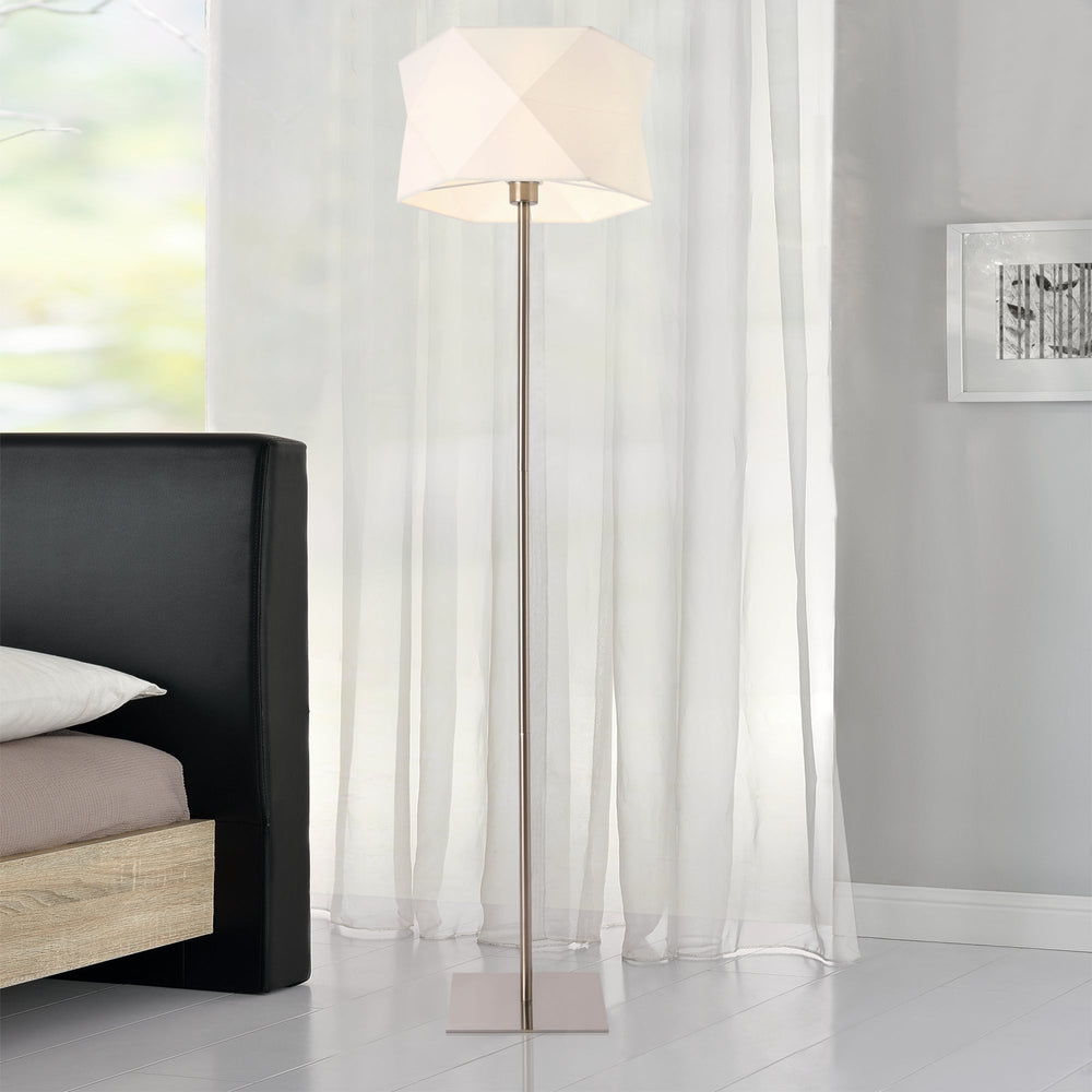 Stehleuchte Narwa 152 cm E27 60W Metall Chroom/Wit lux.pro - premiumXL