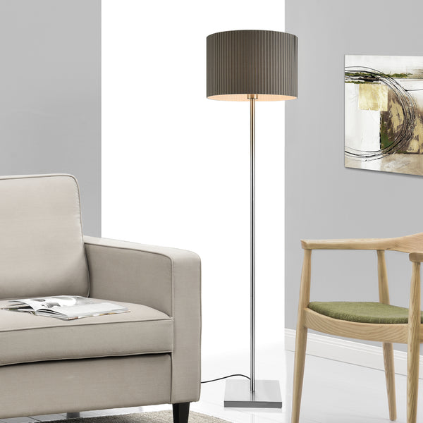 Vloerlamp staande lamp Coimbra 151xØ38 cm E27 grijs