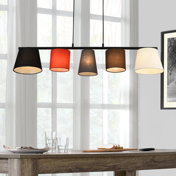 Design hanglamp Ontario 150x105x20 cm 5xE14 meerkleurig