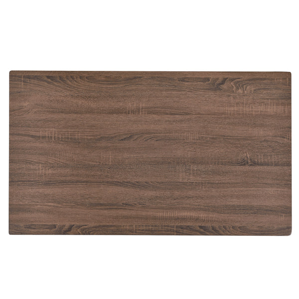 Eettafel Bordeaux 120x70x75 cm walnootkleurig en zwart